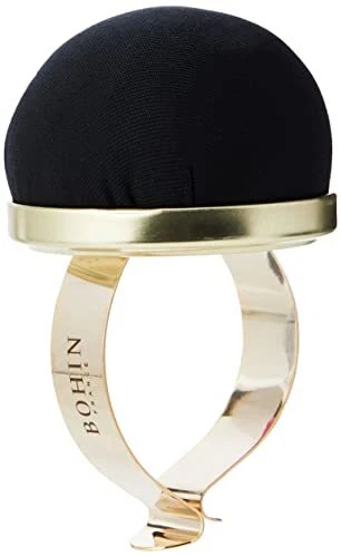 Cojín de muñeca Bohin 81666, terciopelo negro