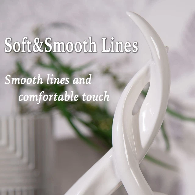 Modern Abstract Art Table Decoration - Ceramic Statue Modern White 10