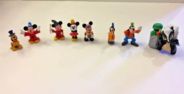Vintage Disney Lot of   PVC Figures Mickey Minnie Goofy Pluto & More