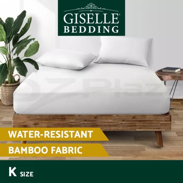 Giselle Bedding Water-resistant Mattress Protector Bamboo Fibre Fully Fitted