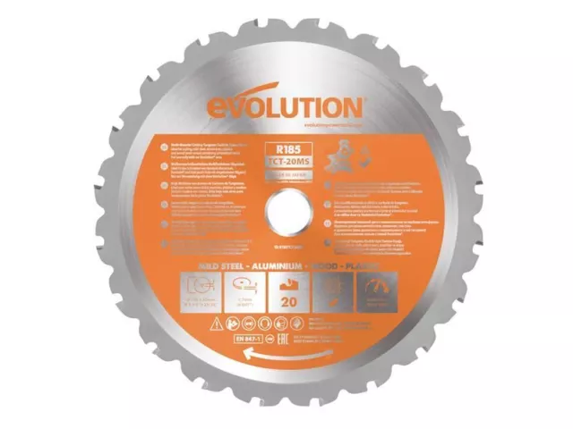 Evolution - Multi-Material Mitre Saw Blade 185 x 20mm x 20T