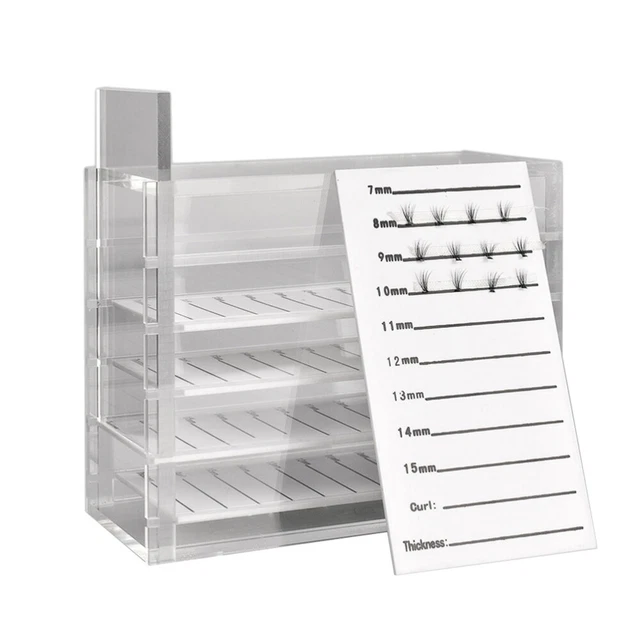DEWIN Wimpern-Aufbewahrungsbox – 5 Schichten Aus Acryl, Mit Schubladen, Für Falsche Wimpern & Zubehör, Weiß