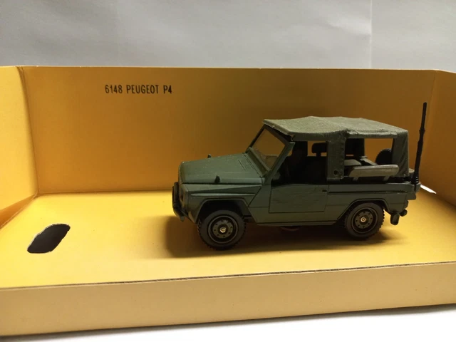Solido 1/43 Peugeot P4 Bâché - Armée Française - Miniature Neuve En Boîte - Vert Militaire