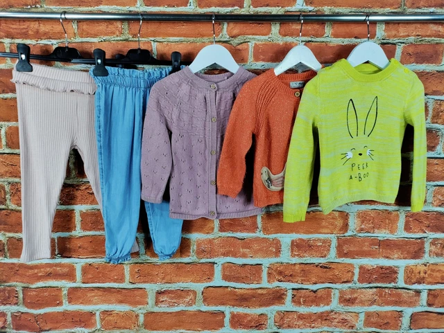 PACCHETTO BABY BAMBINA ETÀ 18-24 MESI NEXT M&S ecc. SET LEGGINGS CARDIGAN MAGLIONE 92CM