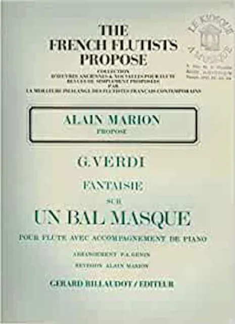 Fantaisie sur Un bal masqué de Giuseppe Verdi : Op. 17 (The French flutists