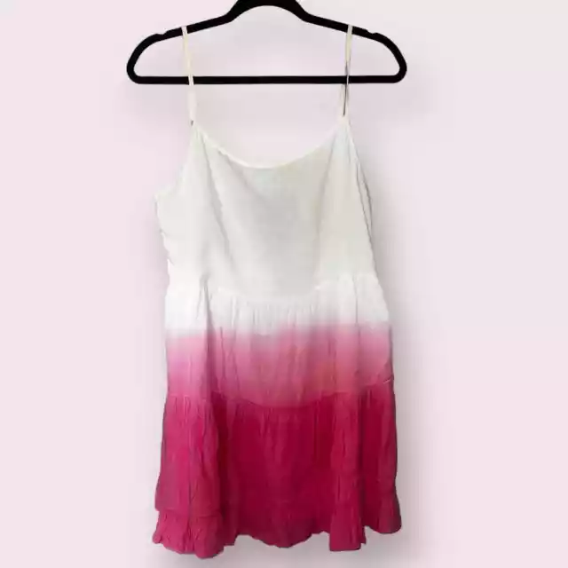 Beach By Exist pink and white dip dye mini dress size S NWT