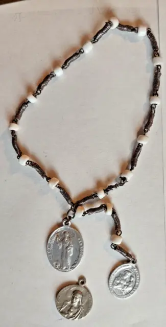Braccialetto collana con medagliette Sant'Antonio Gesù Madonna religione
