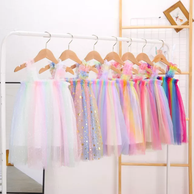 Infant Baby Girls Mesh Dress Summer Peincess Party Tutu Skirt Newborn Casualwear