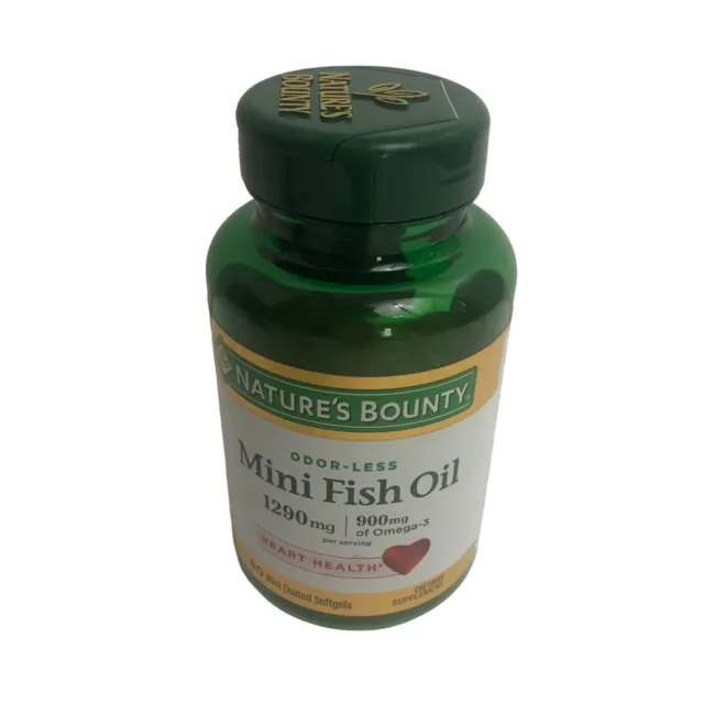 Nature's Bounty Mini Fish Oil 1290mg Omega 3 900mg Heart Health Support 90ct