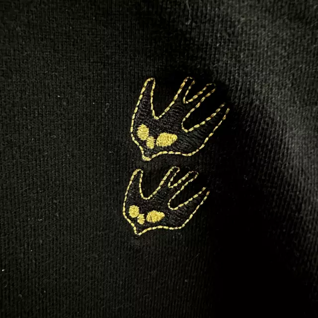 MCQ Alexander McQueen Embroidered Swallow Black Sweatshirt Women's Small 3