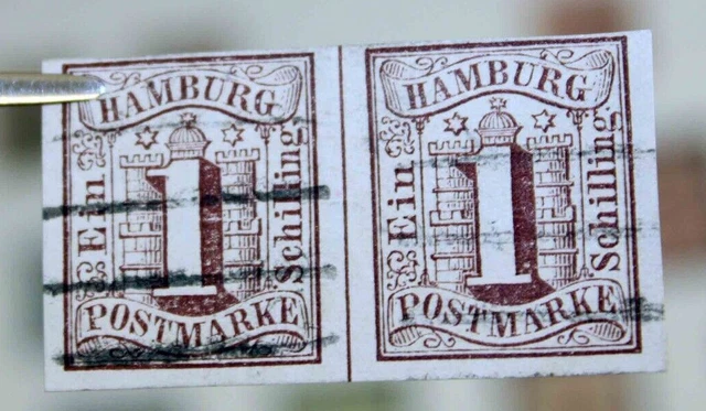 Altdeutschland Hamburg: Urige gute Mehrfach-Sammlung auf Blättern/Vordrucken
