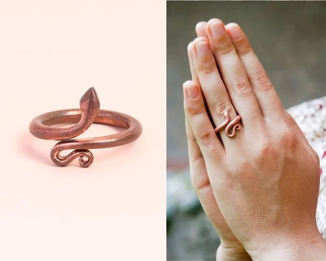 SADHGURU ISHA YOGA Silver Snake Ring Large 0.94 inches 36.35