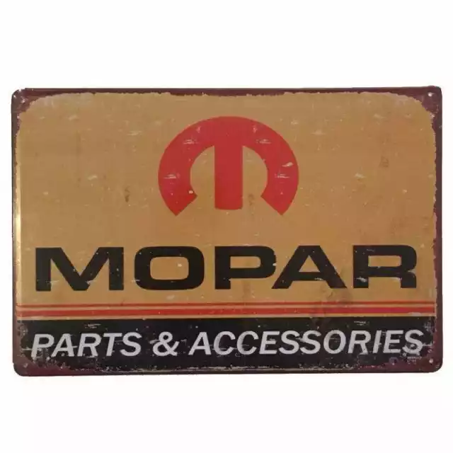 Mopar Parts Metal Tin Sign Car Shed Garage Bar Man Cave Wall Plaque 30cmx20cm