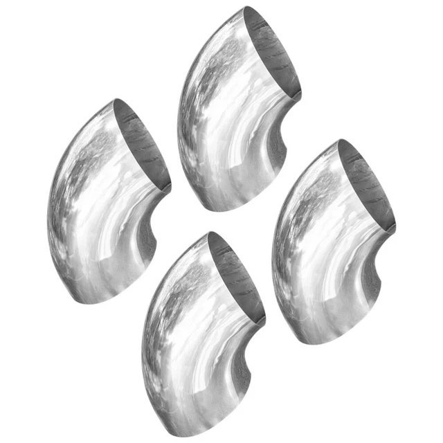 Collettore di scarico 4x acciaio inox 90° verbo tubolare. per modifica auto e corrimano