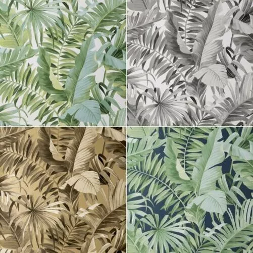 Fine Decor Maui Hoja Papel Pintado Tropical Palma Hojas Selva Follaje Lavable