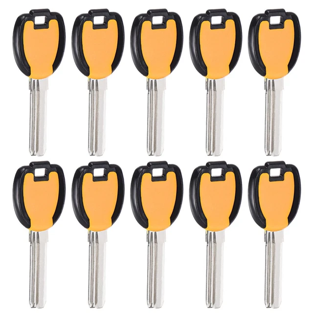 Key Blank, 34mm Length 2 Slot Brass New Uncut Replacement Tool 10 Pcs