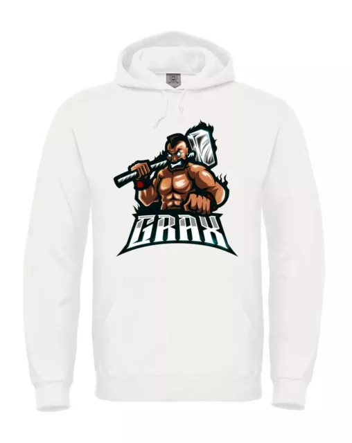 Felpa cappuccio t-Shirt GRAX youtuber brawl stars clash royale bambini ragazzi