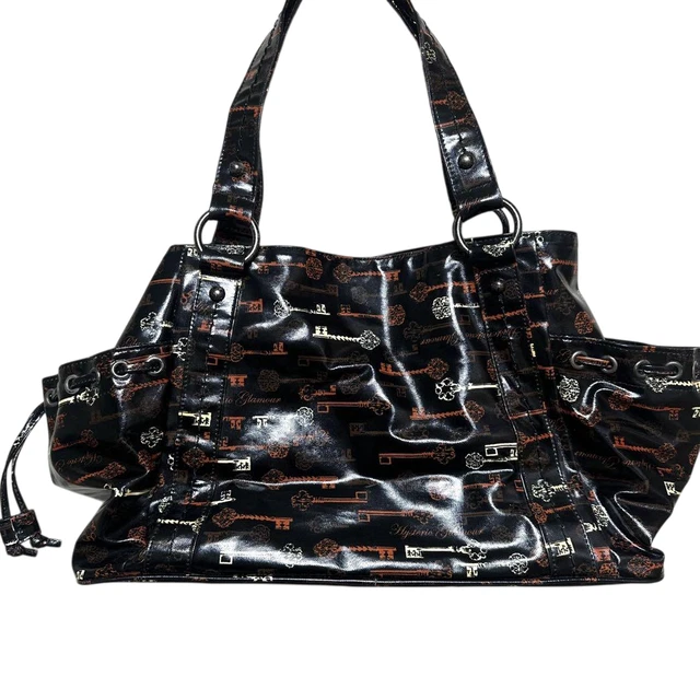 BOLSO DE MANO Raro Glamour Histérico Estampado de Llaves Acabado