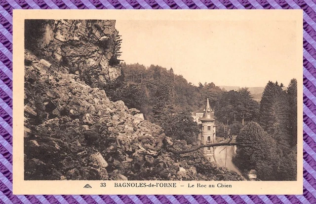 CPA - 61 - BAGNOLES-de-L'ORNE - Le roc au chien