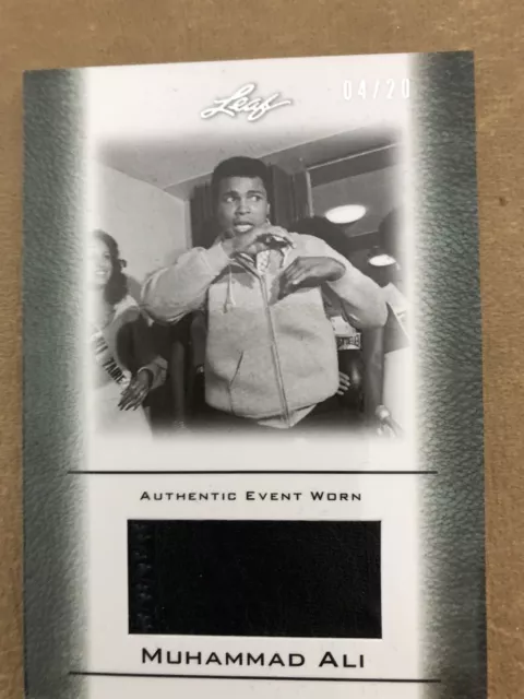 Mohammed Ali  Trading Cards 2011 1-Event Worn Limited Edition 4/20. 2-Signatures