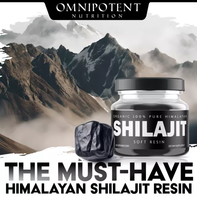 Organic 100% Pure Himalayan Shilajit, Soft Resin, Extremely Potent, Fulvic Acid 2