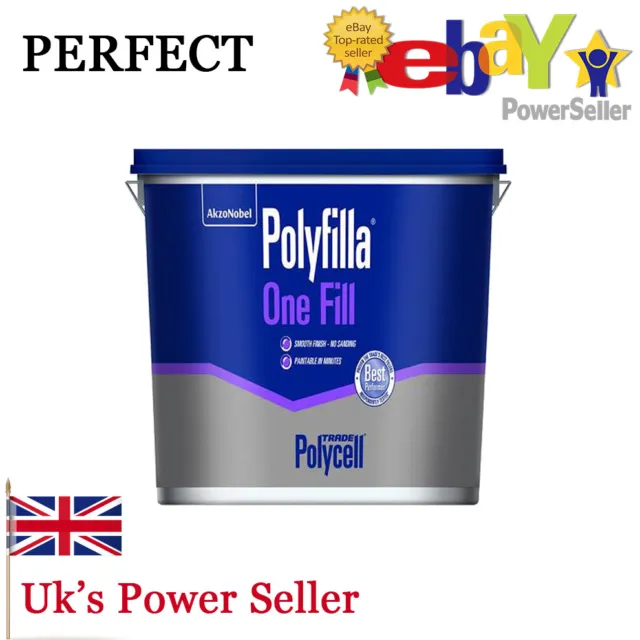 Polycell Trade Polyfilla Ready Mixed One Fill Filler 1 Liter