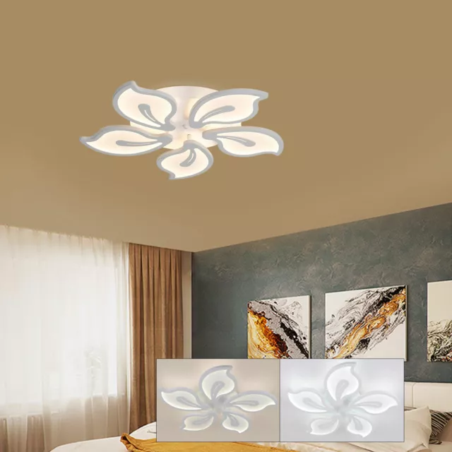 Ceiling Light Pendant Lamp Flower-shaped 5-arm + Remote Control LED Dimmable 60W