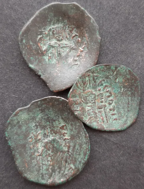 Byzantine bronze coins. Latin Empire