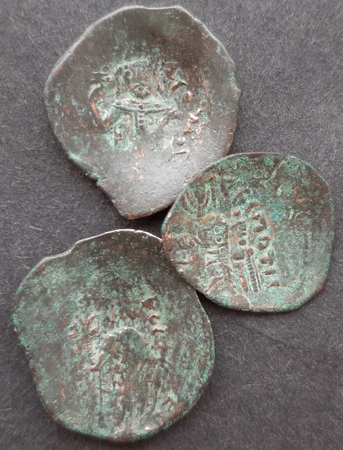 Byzantine bronze coins. Latin Empire