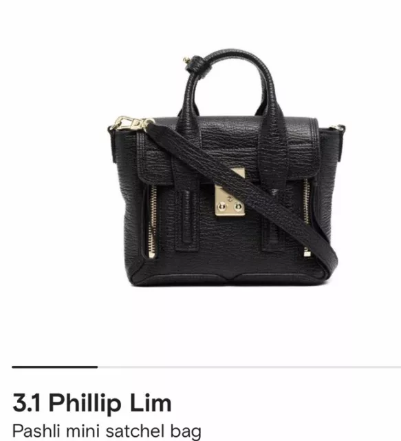 3.1 Philip Lim Pashli Black Mini Satchel Crossbody Bag