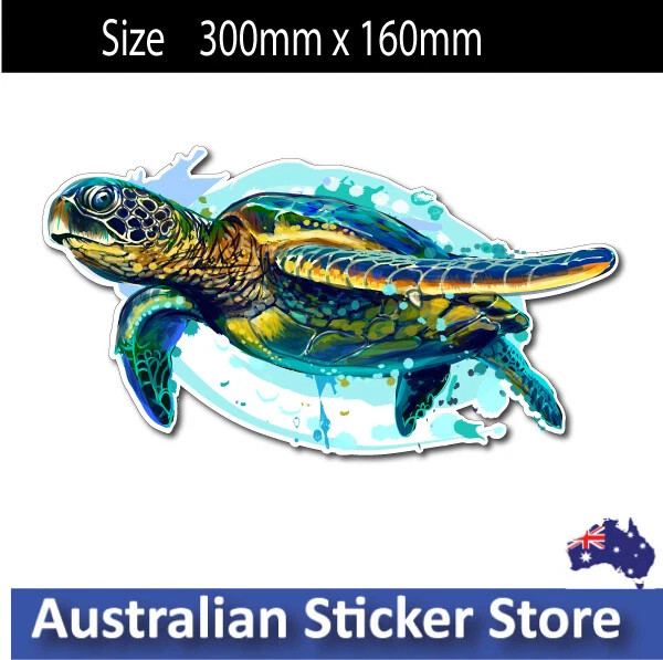 LARGE Turtle Vehicle sticker decal for car, boat , RV motorhome, carav