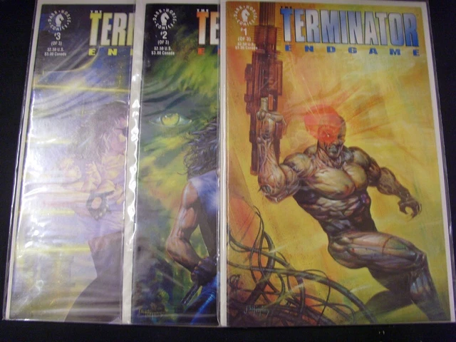 Terminator Endgame 1-3 Dark Horse Comic Set Complete Robinson Guice 1992 Vf/Nm
