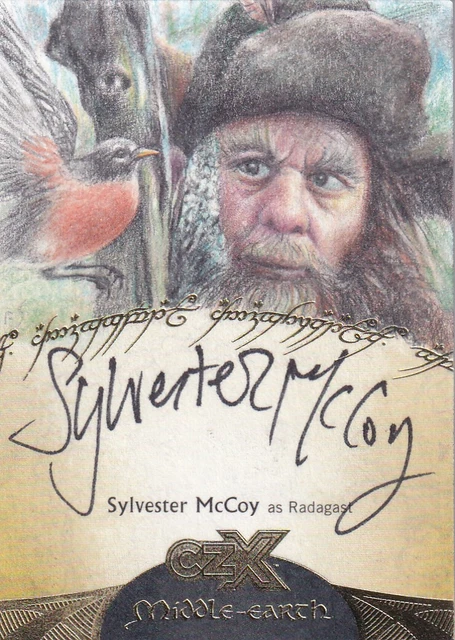 CZX Middle-Earth Sylvester McCoy Autograph Sketch Card drawn by Richard Salvucci