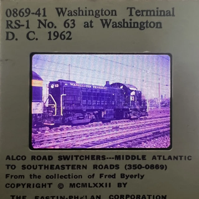 0869-41Washington Terminal RS-1 No. 63 at Washington D. C. 1962