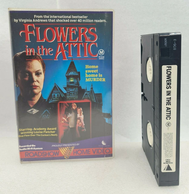 RARE VHS VIDEO Tape BIG CLAMSHELL Box HORROR FLOWERS IN THE ATTIC
