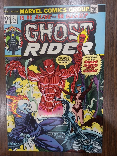 VTG Marvel Comic Vol 1 #2 Oct 1973 GHOST RIDER Stan Lee Presents Gary Freidrich