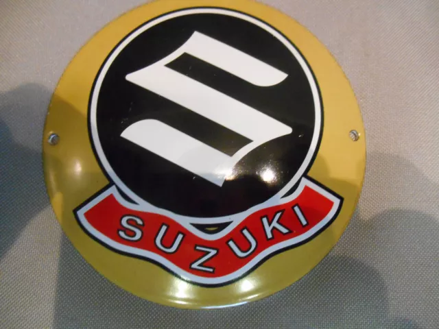 Suzuki Logo gold Automobil Motorrad Email Werkstatt Garagen Schrauber Schild