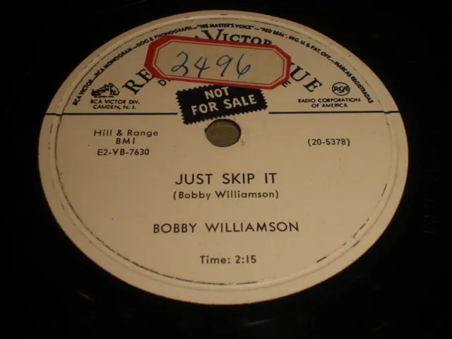 Bobby Williamson - Just Skip It / When I'm A Hundred Years Old 78