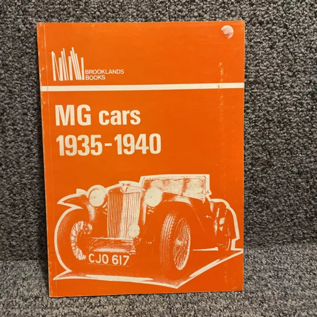 Mg Cars 1935 To 1940 Brooklands Books