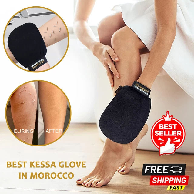 LUXURY GLOVE HAMMAM Moroccan Kessa Shower Exfoliating Mitt Kissa Loofah