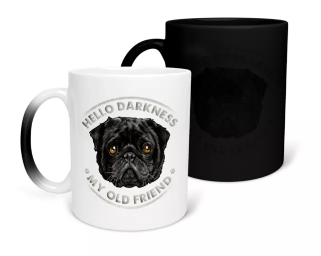 Farbwechseltasse Tasse Zaubertasse Fototasse Hund Hundemama Mops Pug Dog