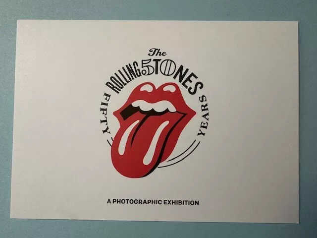 The Rolling Stones Cardboard photo exhibition invitation Fifty years London 2012