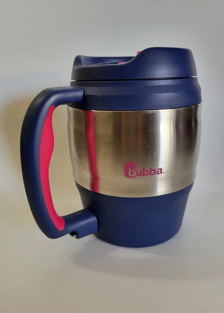 BUBBA KEG 52oz Insulated Travel Mug Blue Lid Flip Flop Stainless Steel Handle