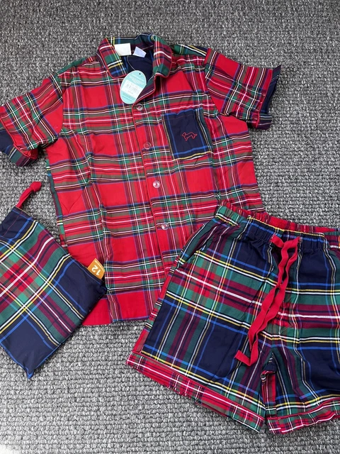PETER ALEXANDER SZ 12 Jnr Kids PJ Set Pyjamas Tartan BNWT