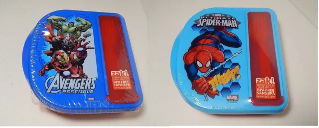 Marvel Zak Food Container w/ Fork & Spoon Spider-Man / Avengers Assorted Designs