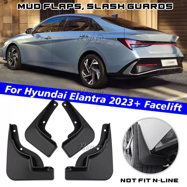 4Pcs Mud Flaps Splash Guard Mudguard Fender for Hyundai Elantra Sedan 2024+