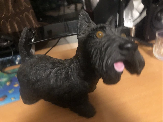 EXTREMELY RARE SCOTTISH terrier ornament figurine large black