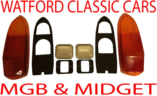 MGB AND MG Midget Complete Rear light & Reverse lens kit for years 1970 ...