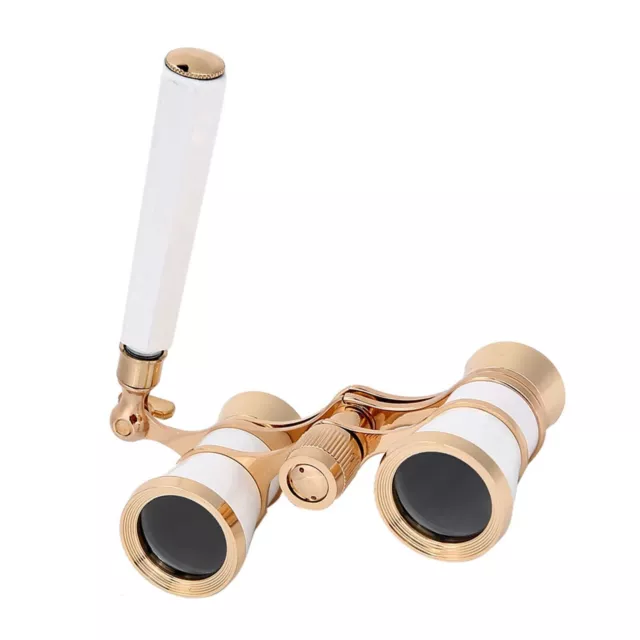 3X25 Opera Binocular Telescope Theater Portable for Women Girls Children White