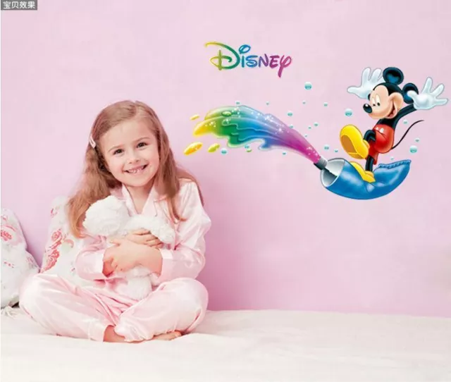 Disney Bright Mickey Mouse Wall Decor Vinyl Sticker Decal Nursery Kids Art Baby 3